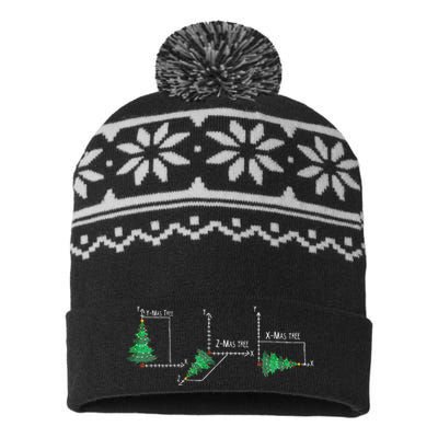 merry xmas tree math christmas  USA-Made Snowflake Beanie