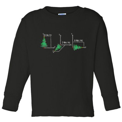 merry xmas tree math christmas  Toddler Long Sleeve Shirt