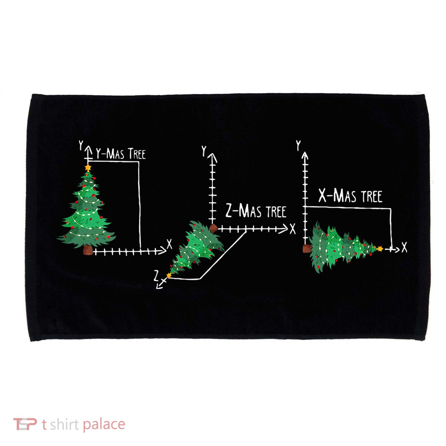 merry xmas tree math christmas  Microfiber Hand Towel