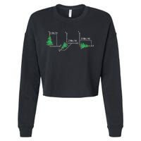 merry xmas tree math christmas  Cropped Pullover Crew