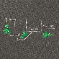 merry xmas tree math christmas  Cotton Canvas Backpack