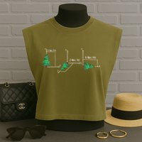 merry xmas tree math christmas  Garment-Dyed Women's Muscle Tee