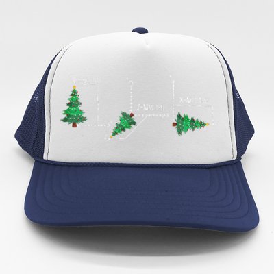 merry xmas tree math christmas  Trucker Hat