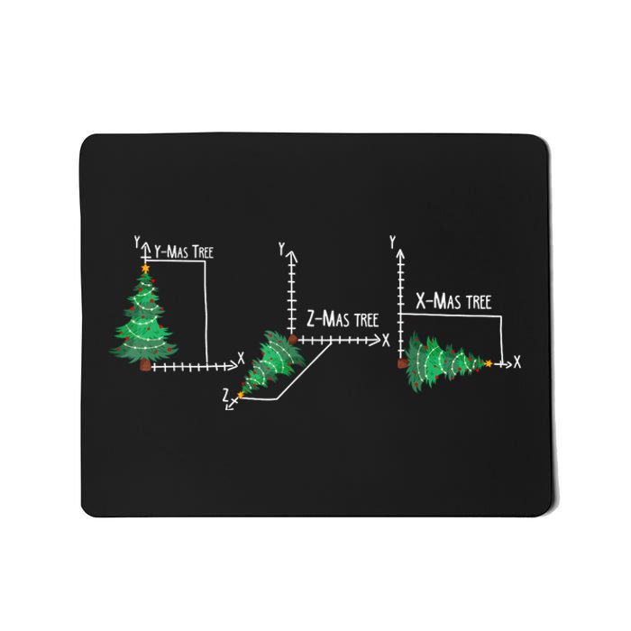 Merry Xmas Tree Math Funny Christmas Math Teacher Mousepad