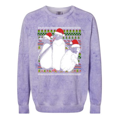 Merry Xmas Ugly Christmas Antarctica Animal Lover Penguin Meaningful Gift Colorblast Crewneck Sweatshirt