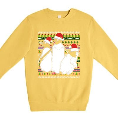 Merry Xmas Ugly Christmas Antarctica Animal Lover Penguin Meaningful Gift Premium Crewneck Sweatshirt