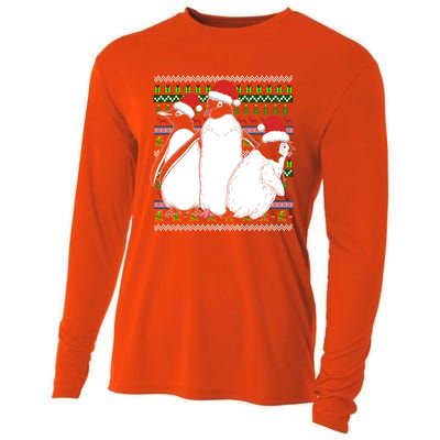 Merry Xmas Ugly Christmas Antarctica Animal Lover Penguin Meaningful Gift Cooling Performance Long Sleeve Crew