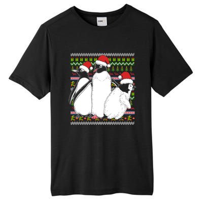 Merry Xmas Ugly Christmas Antarctica Animal Lover Penguin Meaningful Gift Tall Fusion ChromaSoft Performance T-Shirt