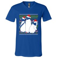 Merry Xmas Ugly Christmas Antarctica Animal Lover Penguin Meaningful Gift V-Neck T-Shirt