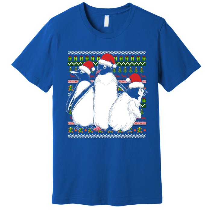 Merry Xmas Ugly Christmas Antarctica Animal Lover Penguin Meaningful Gift Premium T-Shirt