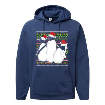 Merry Xmas Ugly Christmas Antarctica Animal Lover Penguin Meaningful Gift Performance Fleece Hoodie