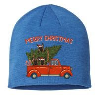 Malinois Xmas Vintage Red Pickup Retro Truck Gift Sustainable Beanie