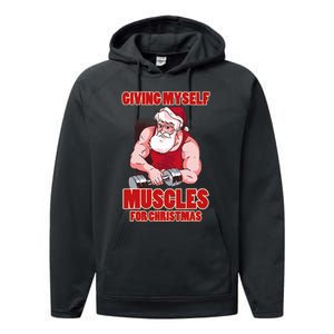 Muscle Xmas Weightlifting Santa Claus Costume Snow Christmas Performance Fleece Hoodie