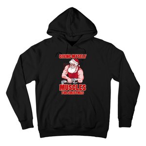 Muscle Xmas Weightlifting Santa Claus Costume Snow Christmas Hoodie