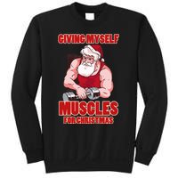 Muscle Xmas Weightlifting Santa Claus Costume Snow Christmas Sweatshirt