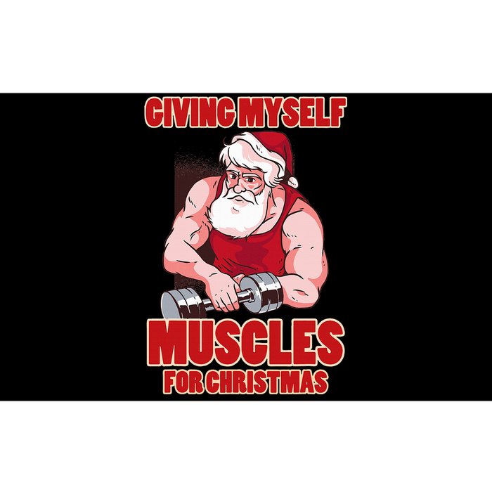 Muscle Xmas Weightlifting Santa Claus Costume Snow Christmas Bumper Sticker