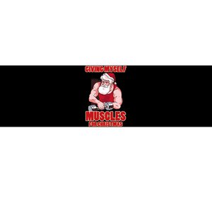 Muscle Xmas Weightlifting Santa Claus Costume Snow Christmas Bumper Sticker