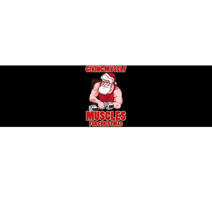 Muscle Xmas Weightlifting Santa Claus Costume Snow Christmas Bumper Sticker