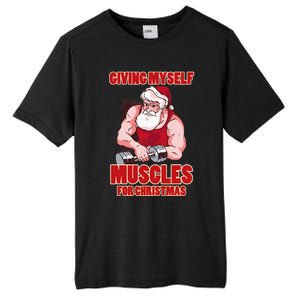 Muscle Xmas Weightlifting Santa Claus Costume Snow Christmas Tall Fusion ChromaSoft Performance T-Shirt