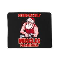 Muscle Xmas Weightlifting Santa Claus Costume Snow Christmas Mousepad