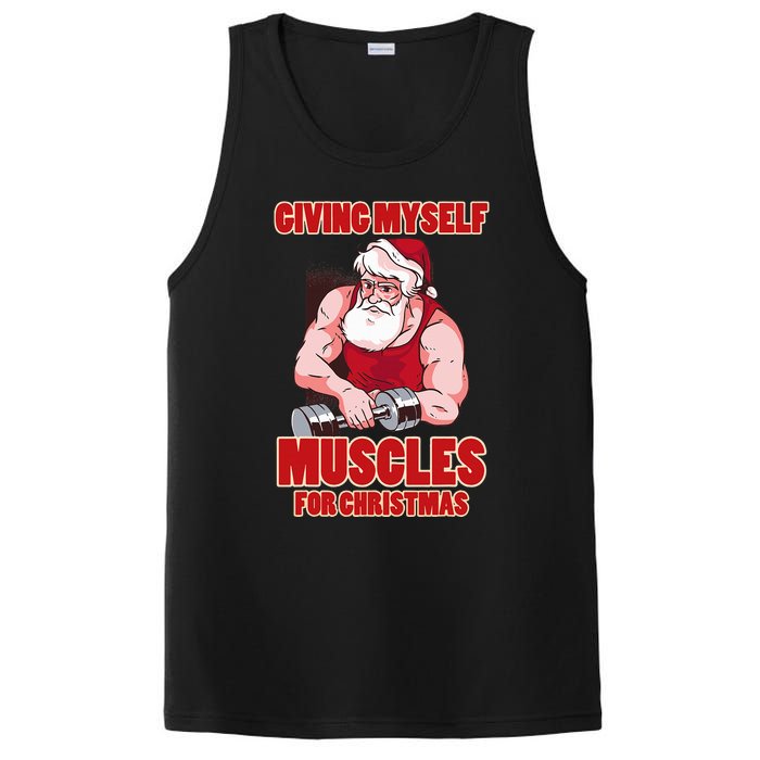 Muscle Xmas Weightlifting Santa Claus Costume Snow Christmas PosiCharge Competitor Tank