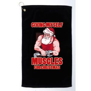 Muscle Xmas Weightlifting Santa Claus Costume Snow Christmas Platinum Collection Golf Towel