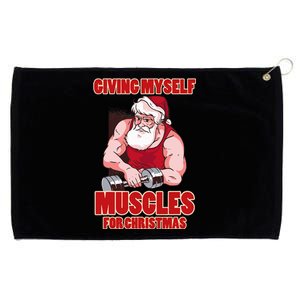 Muscle Xmas Weightlifting Santa Claus Costume Snow Christmas Grommeted Golf Towel