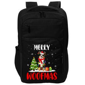 Merry Xmas Woofmas Santa Reindeer Australian Shepherd Dog Great Gift Impact Tech Backpack