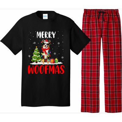 Merry Xmas Woofmas Santa Reindeer Australian Shepherd Dog Great Gift Pajama Set