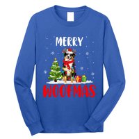 Merry Xmas Woofmas Santa Reindeer Australian Shepherd Dog Great Gift Long Sleeve Shirt