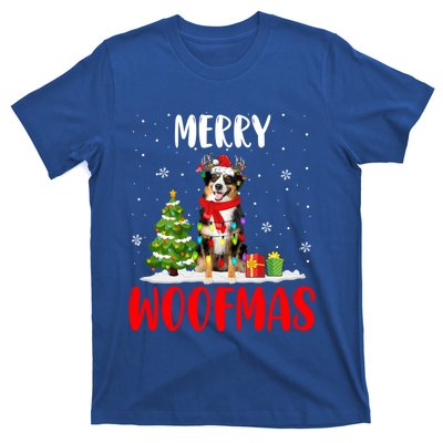 Merry Xmas Woofmas Santa Reindeer Australian Shepherd Dog Great Gift T-Shirt