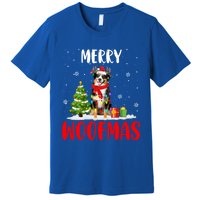 Merry Xmas Woofmas Santa Reindeer Australian Shepherd Dog Great Gift Premium T-Shirt