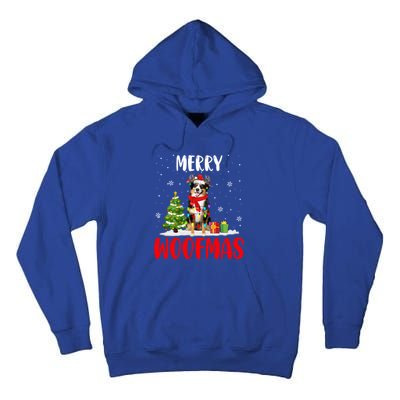 Merry Xmas Woofmas Santa Reindeer Australian Shepherd Dog Great Gift Tall Hoodie