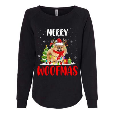 Merry Xmas Woofmas Xmas Lights Santa Reindeer Pekingese Dog Gift Womens California Wash Sweatshirt