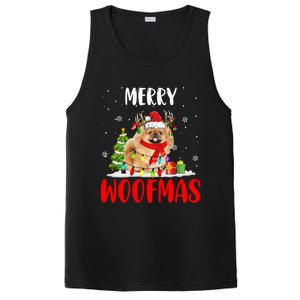 Merry Xmas Woofmas Xmas Lights Santa Reindeer Pekingese Dog Gift PosiCharge Competitor Tank