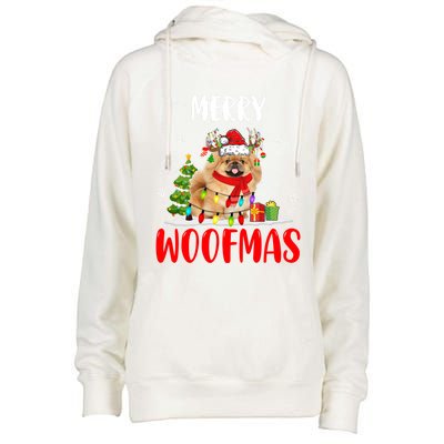 Merry Xmas Woofmas Xmas Lights Santa Reindeer Pekingese Dog Gift Womens Funnel Neck Pullover Hood