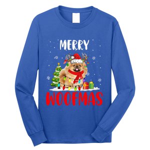 Merry Xmas Woofmas Xmas Lights Santa Reindeer Pekingese Dog Gift Long Sleeve Shirt