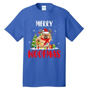 Merry Xmas Woofmas Xmas Lights Santa Reindeer Pekingese Dog Gift Tall T-Shirt