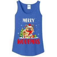 Merry Xmas Woofmas Xmas Lights Santa Reindeer Pekingese Dog Gift Ladies Essential Tank