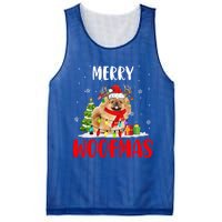 Merry Xmas Woofmas Xmas Lights Santa Reindeer Pekingese Dog Gift Mesh Reversible Basketball Jersey Tank