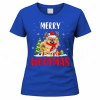 Merry Xmas Woofmas Xmas Lights Santa Reindeer Pekingese Dog Gift Women's T-Shirt