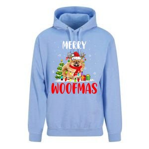 Merry Xmas Woofmas Xmas Lights Santa Reindeer Pekingese Dog Gift Unisex Surf Hoodie