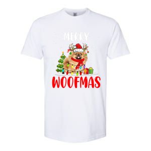 Merry Xmas Woofmas Xmas Lights Santa Reindeer Pekingese Dog Gift Softstyle CVC T-Shirt