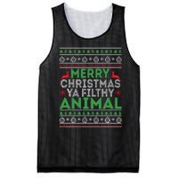 Merry Xmas Yafilthy Animal Funny Christmas Pajama Mesh Reversible Basketball Jersey Tank