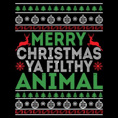 Merry Xmas Yafilthy Animal Funny Christmas Pajama T-Shirt