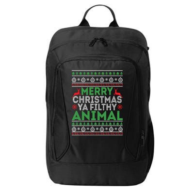 Merry Xmas Yafilthy Animal Funny Christmas Pajama City Backpack