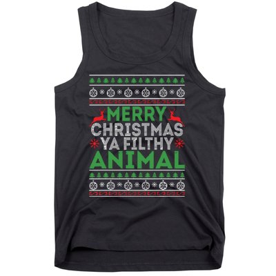 Merry Xmas Yafilthy Animal Funny Christmas Pajama Tank Top