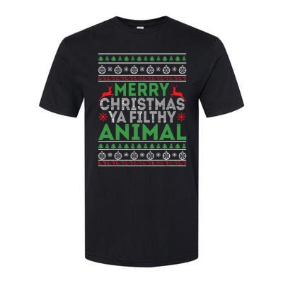 Merry Xmas Yafilthy Animal Funny Christmas Pajama Softstyle® CVC T-Shirt