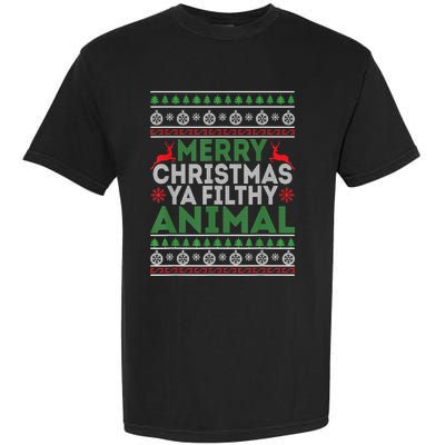 Merry Xmas ya-filthy animal funny christmas pajama Garment-Dyed Heavyweight T-Shirt