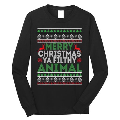 Merry Xmas ya-filthy animal funny christmas pajama Long Sleeve Shirt